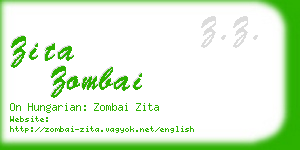 zita zombai business card